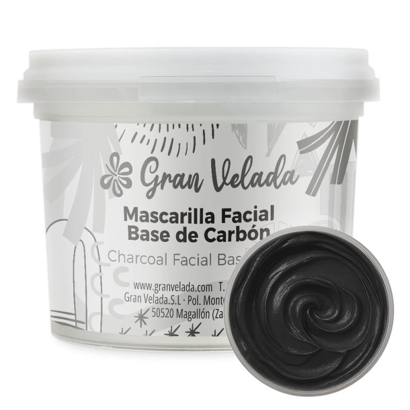 mascarilla facial base de carbón