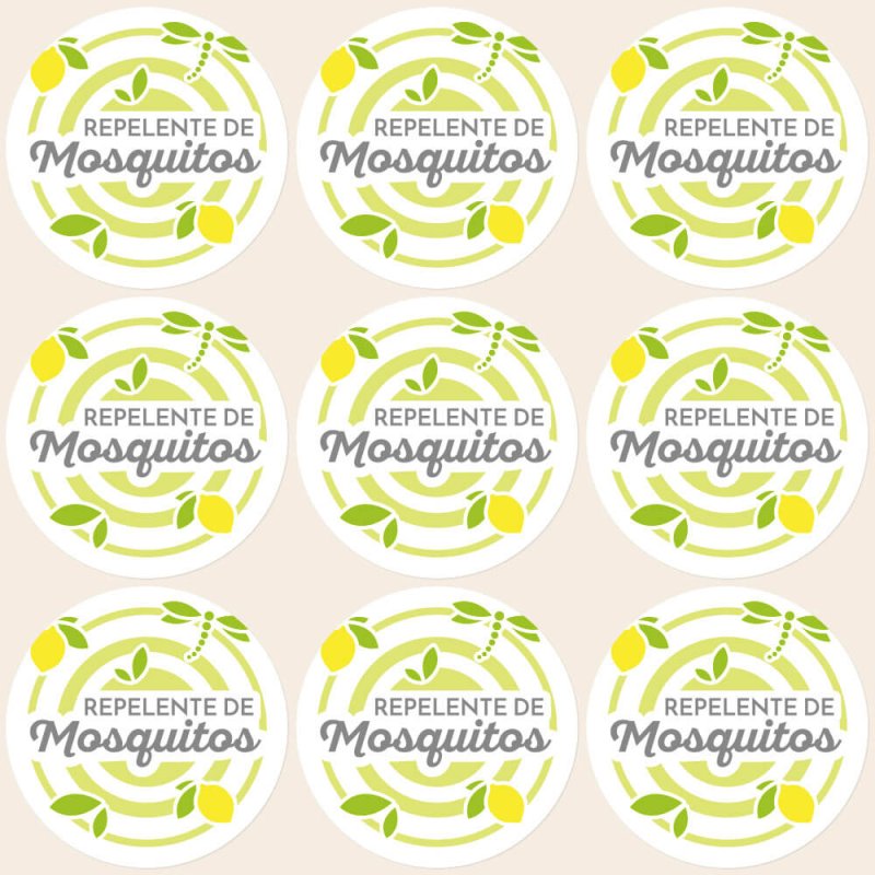 Pegatinas para repelente de mosquitos verde