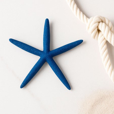 estrella de mar azul albina