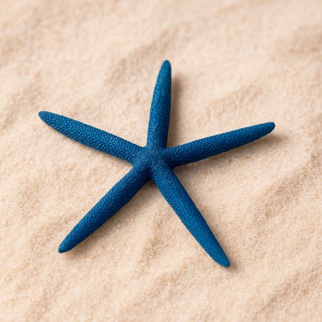 estrella de mar de color azul