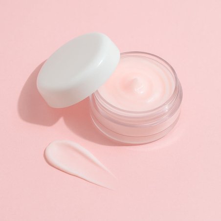 Mini tarro cremas 3 ml transparente con tapa blanca