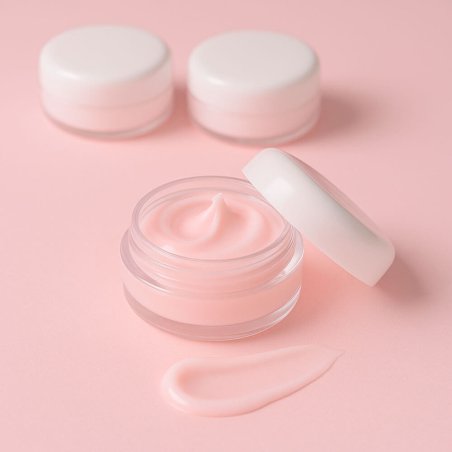 Tarro mini para muestras cremas 3 ml transparente con tapa blanca