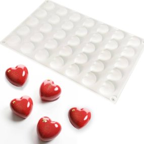 Molde wax melt 35 corações arredondados Molde wax melt 35 corações arredondados