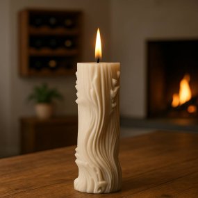 Molde para vela de círio decorado Molde para vela de círio decorado