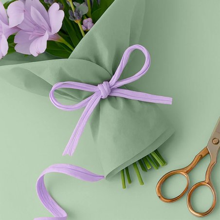Cinta de rafia lila para ramos de flores
