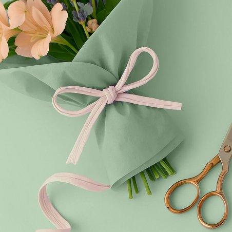 Cinta de rafia lila vintage para ramos de flores