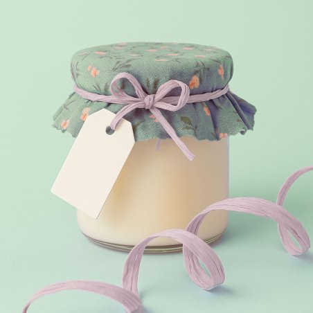 Cinta de rafia lila vintage para decorar tarros