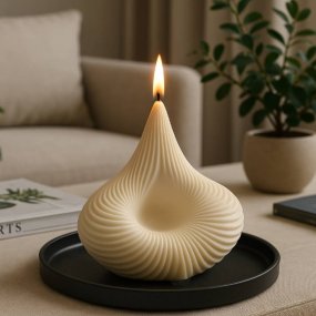 Molde vela geométrica grande abstrata