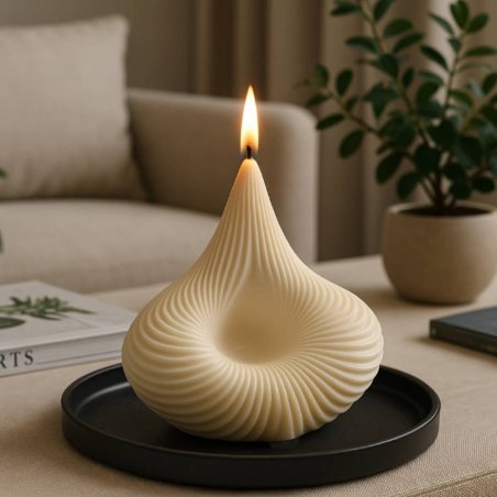 Molde vela geométrica abstracta