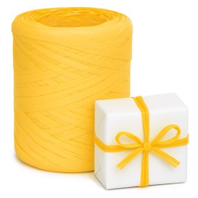 Cinta de rafia amarillo limon
