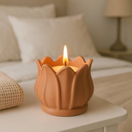 Molde recipiente velas tulipan