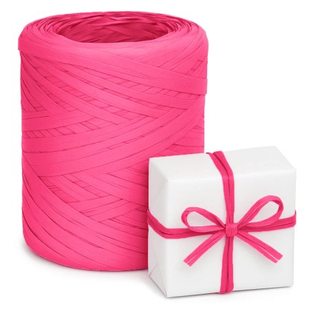 Cinta de rafia fucsia