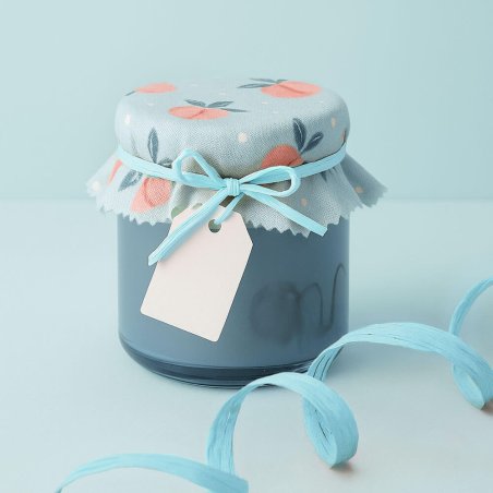 Cinta de rafia azul celeste para decorar tarros