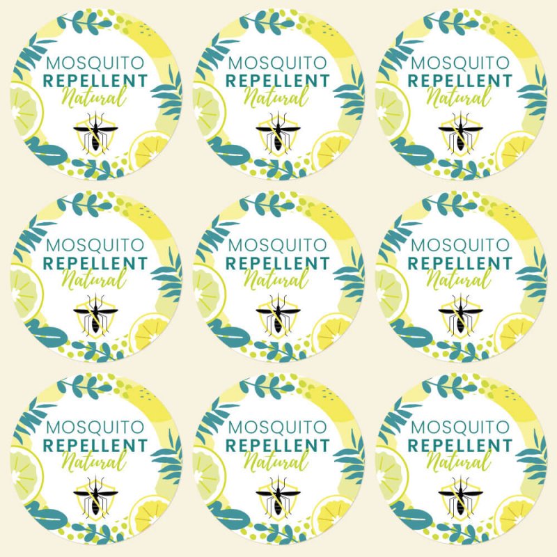 Pegatinas antimosquitos natural en inglés