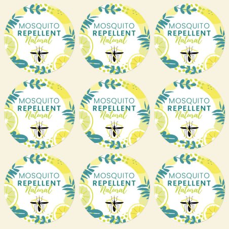 Pegatinas antimosquitos natural en inglés