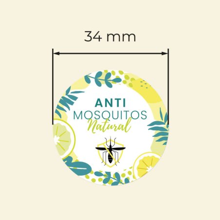 Pegatinas antimosquitos natural con medidas