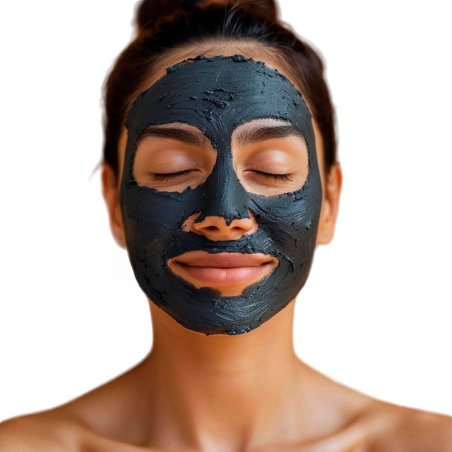 Ejemplo de mascarilla base de carbón para rostro y cuerpo