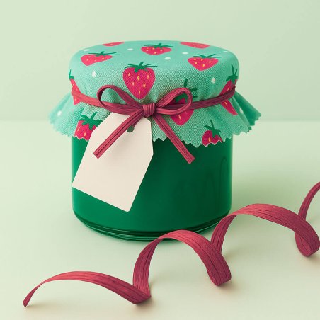 Cinta de rafia granate para decorar tarros