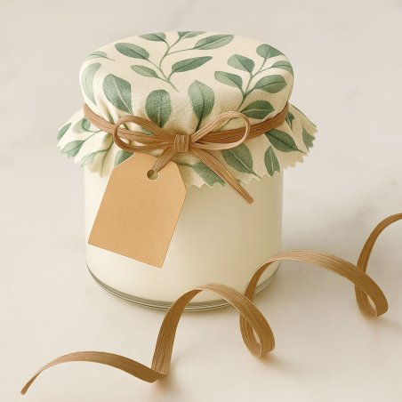 Cinta de rafia marrón caramelo para decorar tarros