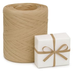 Ruban de raphia brun caramel Ruban de raphia brun caramel