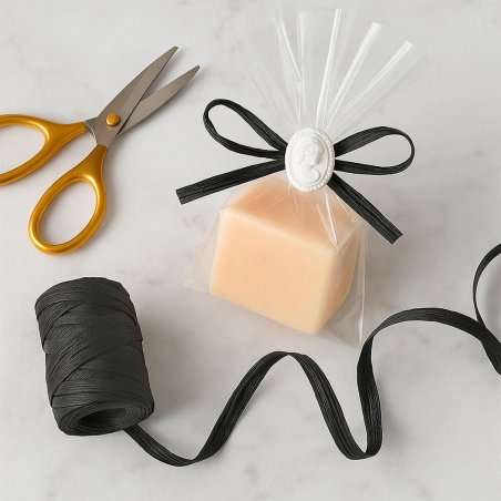 Cinta de rafia negra para decorar bolsas de regalo