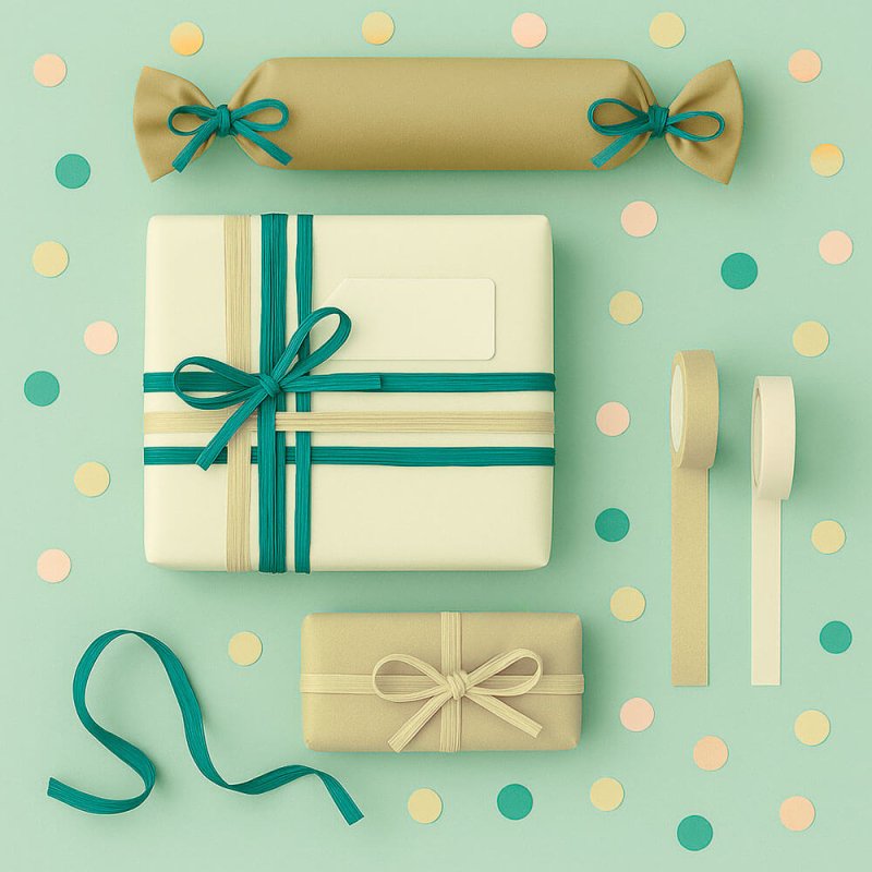 Cinta de rafia beige para decorar regalos