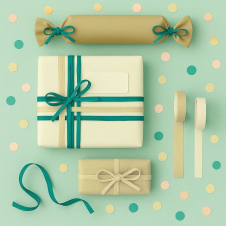 Cinta de rafia beige para decorar regalos