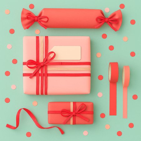 Cinta de rafia roja para decorar regalos