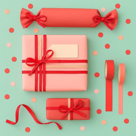 Cinta de rafia rojo cereza para decorar regalos