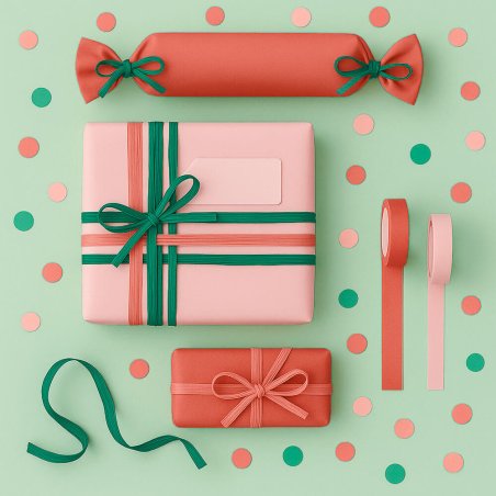 Cinta de rafia verde pino para decorar regalos