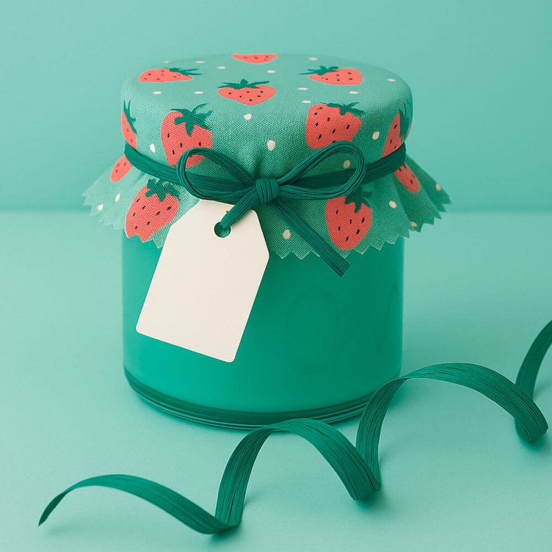 Cinta de rafia verde pino para decorar tarros