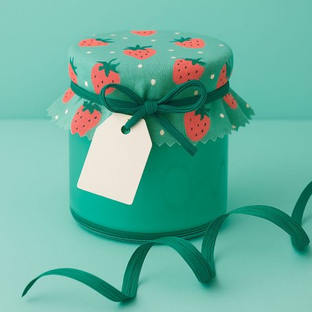Cinta de rafia verde pino para decorar tarros