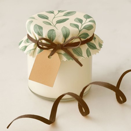 Cinta de rafia marrón chocolate para decorar tarros