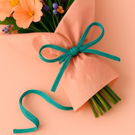 Cinta de rafia mint para ramos de flores
