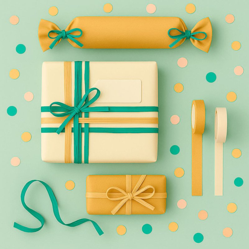 Cinta de rafia mint para decorar regalos