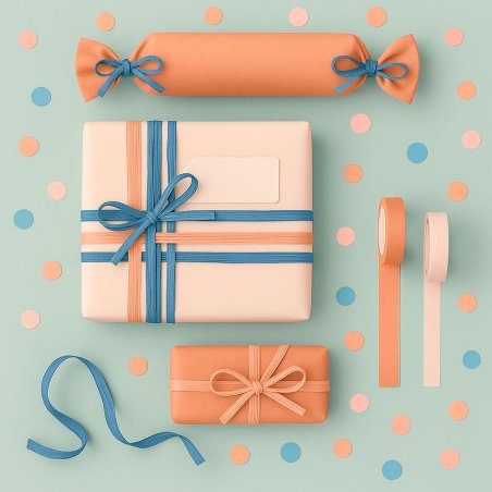 Cinta de rafia azul petroleo para decorar regalos