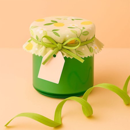 Cinta de rafia verde pistacho para decorar tarros