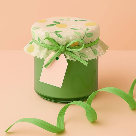 Cinta de rafia verde manzana para decorar tarros