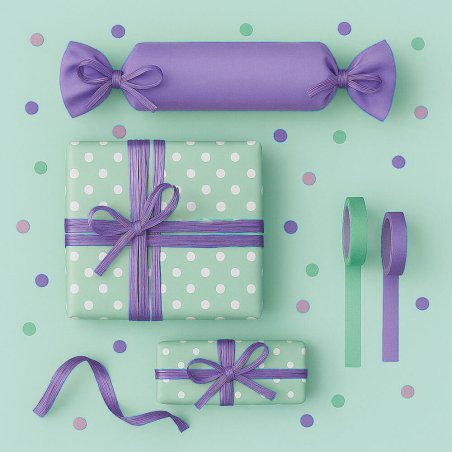 Cinta de rafia violeta para decorar regalos