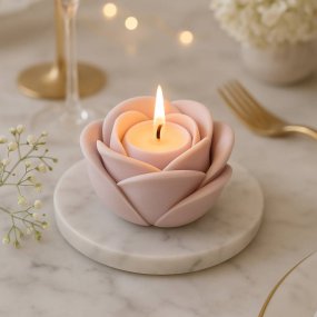 Moule photophore en forme de rose