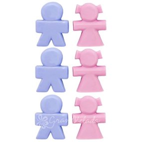 Molde para fazer sabonete Menino e Menina