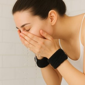 Muñequeras negras para cosmética Muñequeras negras para cosmética