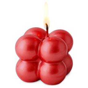 Vernis rouge métallisé pour bougies