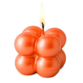 Vernis métallique orange clair pour bougies