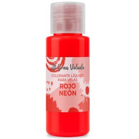 Colorante liquido velas rojo neon