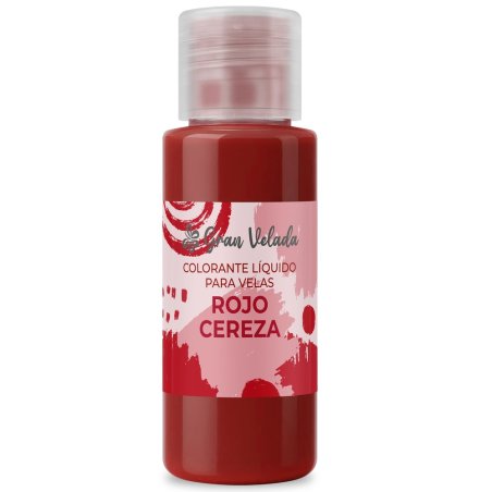 Colorante liquido velas rojo cereza