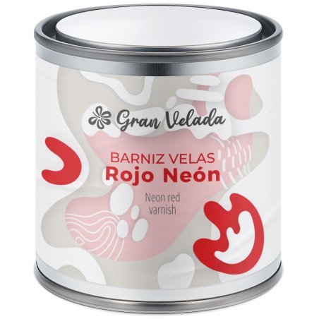Barniz rojo neón