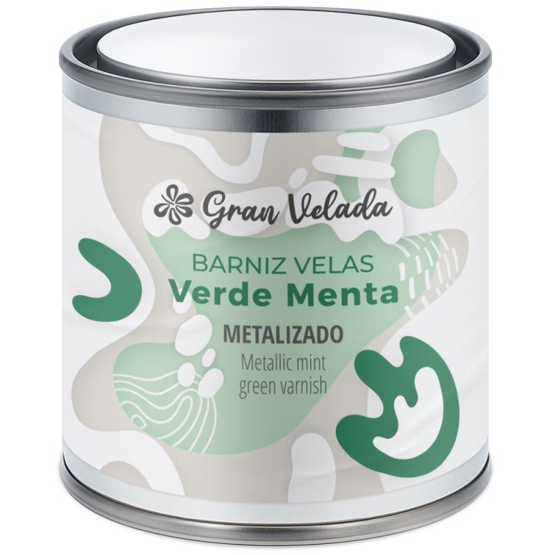 Barniz verde menta metalizado