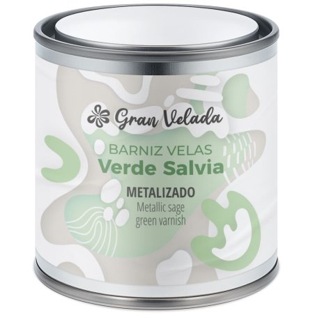Barniz verde salvia metalizado