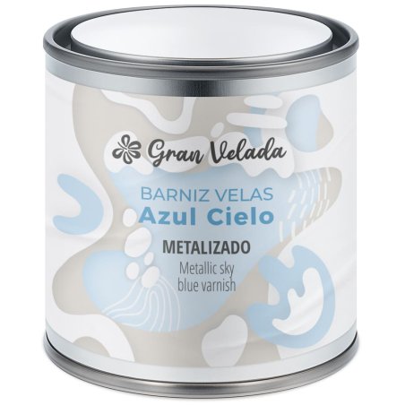 Barniz azul cielo metalizado
